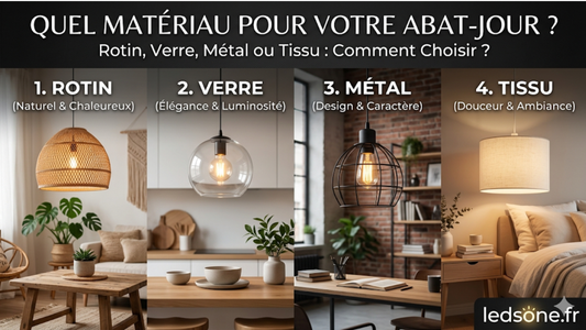 Rotin, verre, métal : Guide pour choisir le matériau parfait pour votre abat-jour