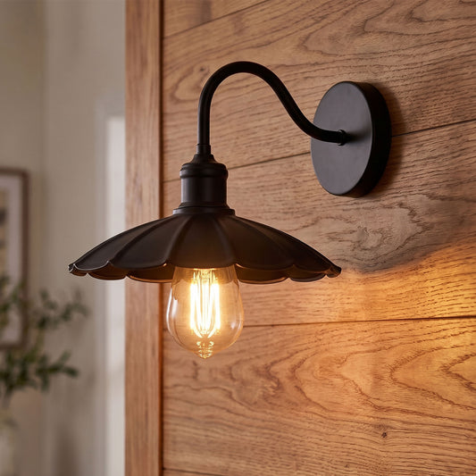 LEDSone Applique Murale Industrielle Vintage en Laiton Brossé E27 ~2053