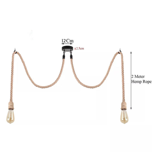 2M Suspension Corde D'araignée Luminaire E27 ~1507