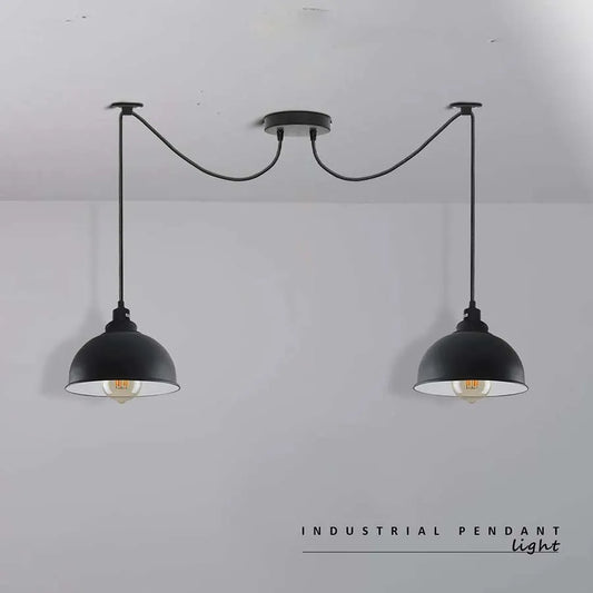 Plafonniers suspendus pour salon 2 têtes suspendues ~1641