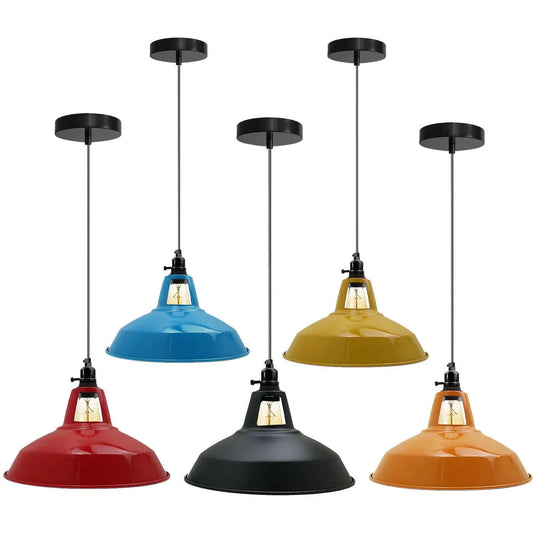 Suspension support interrupteur plafond métal industriel rotatif vintage