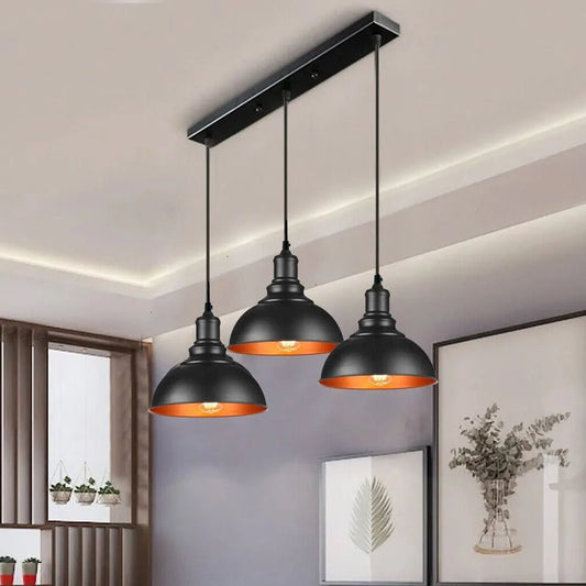 Plafonnier moderne noir en métal orientable à 3 lumières 50 cm style nordique ~1561