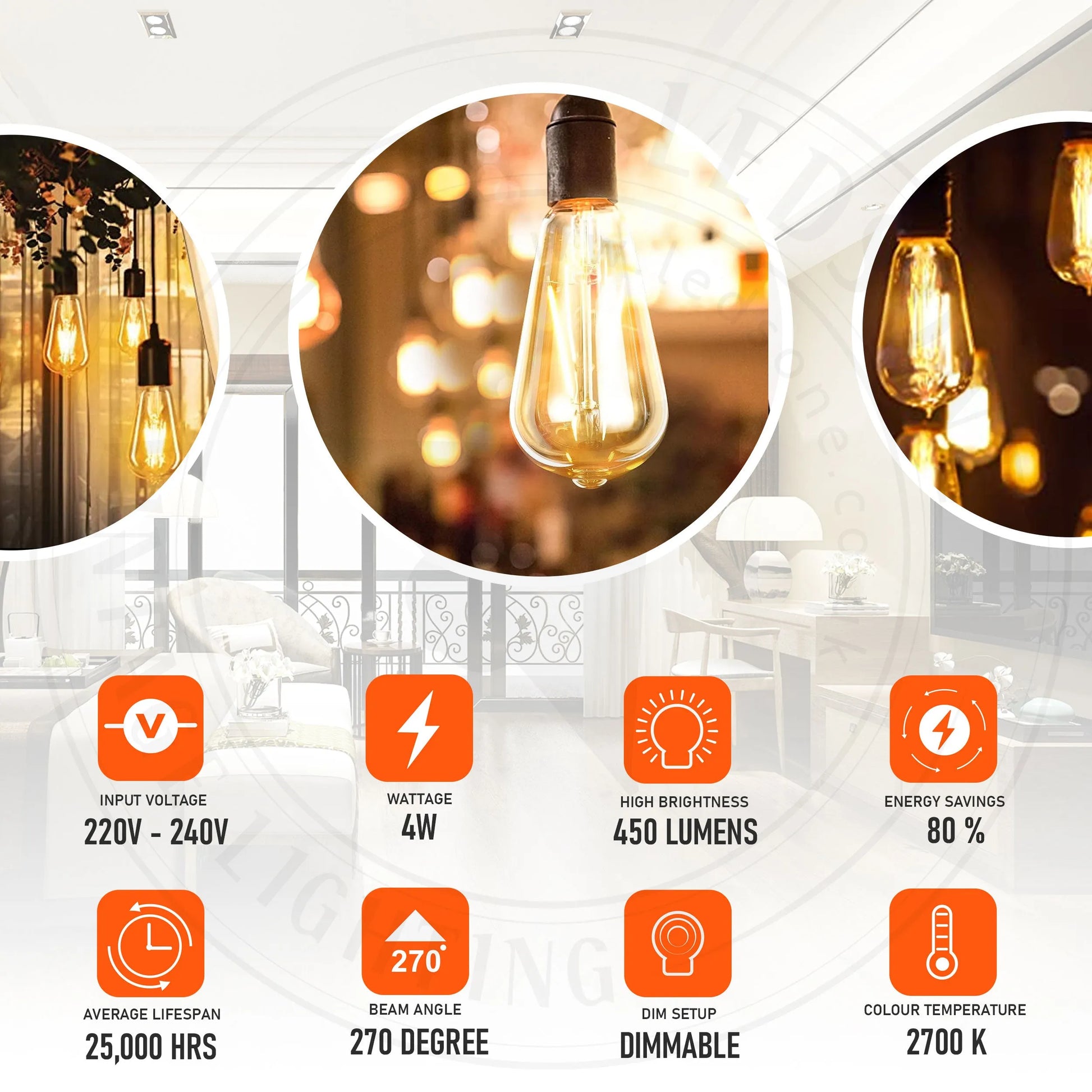 Lampe à LED E27 pour évier de cuisine