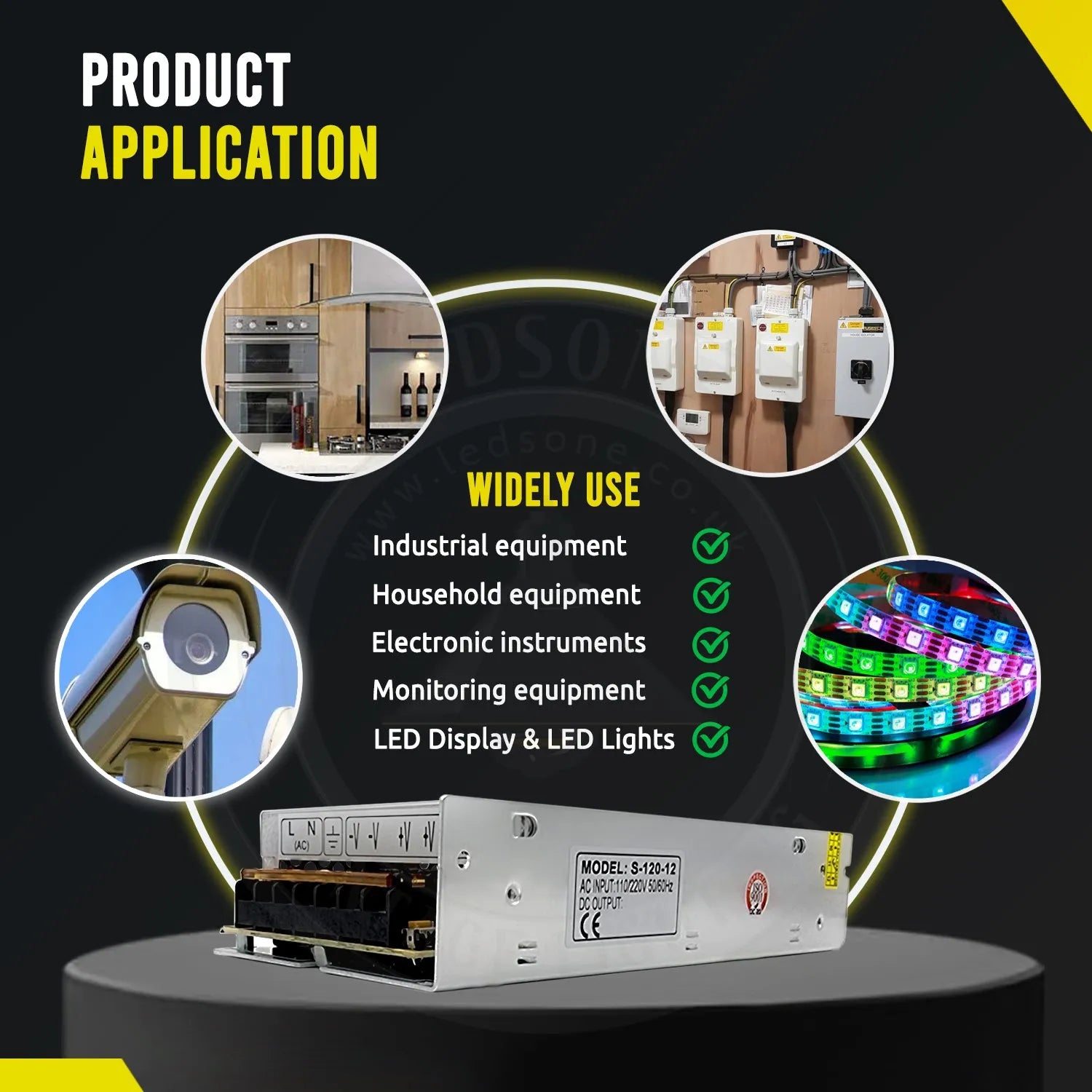 Alimentation 12V régulée IP20 haute performance