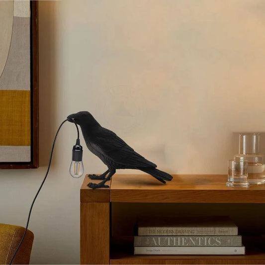 lampe corbeau décorative pour chambre gothique