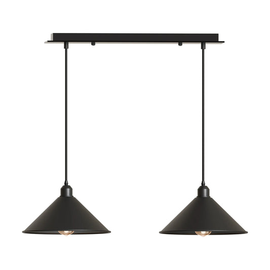 Ceiling-mounted dual pendant light