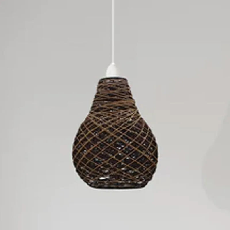 abat jour en rotin pour lampadaire sur pied