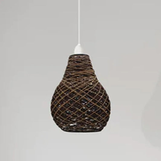 abat jour en rotin pour lampadaire sur pied