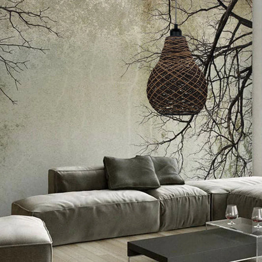 abat jour en osier ou rotin