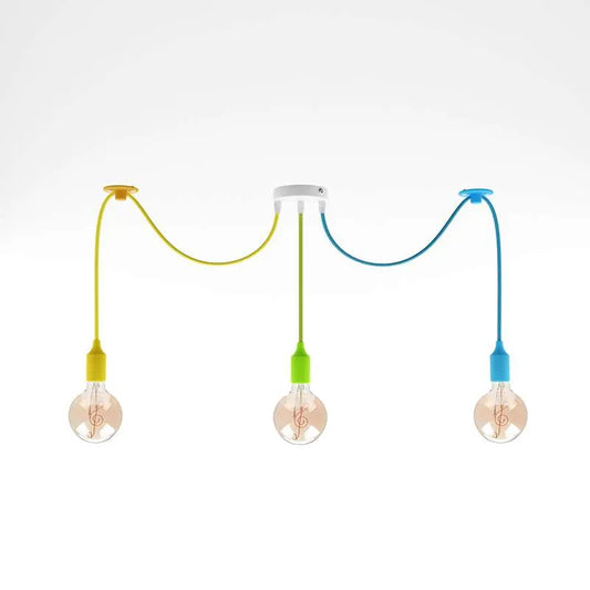 Suspension araignée 3 têtes Swag lumière plusieurs couleurs ~1568