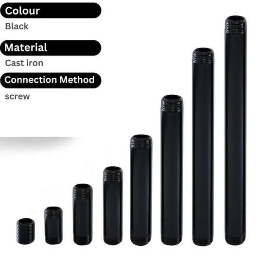 Raccords de tuyaux filetés en fer noir de 3/4" ~ 1644