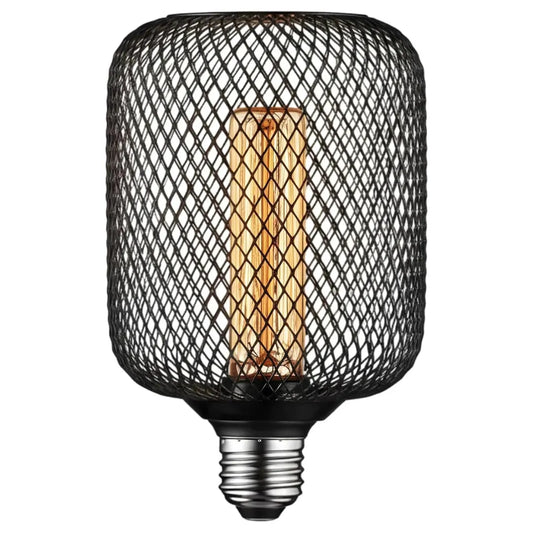 Ampoule LED E27 5W cylindrique spirale décorative métallique avec cage ~1675