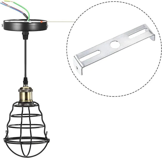 Support de Fixation Plafond 100mm avec Accessoires- Bride de Renfort pour Rosace ~1815