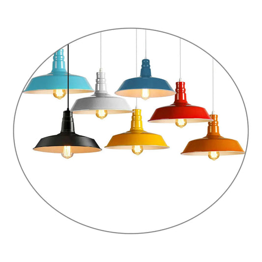 Suspension Style Fermier Industrielle – Abat-jour Bol Métallique pour Cuisine & Couloir ~1824