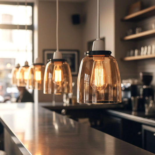 Abat-jour cloche vintage en verre ambré | Remplacement facile à installer ~1930