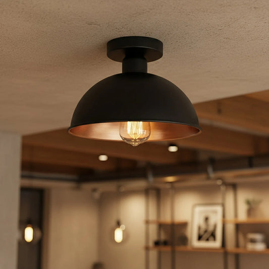 LEDSone Plafonnier compact en métal Ø 21 cm - design encastré classique ~1969