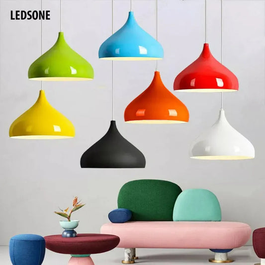 Luminaire Suspendu Industriel - Abat-jour Métal Rétro - Ledsone ~2017