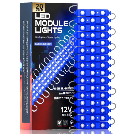 LEDSone Modules LED SMD Bleu 12V – Étanches IP65, Décoration Commerciale ~2180