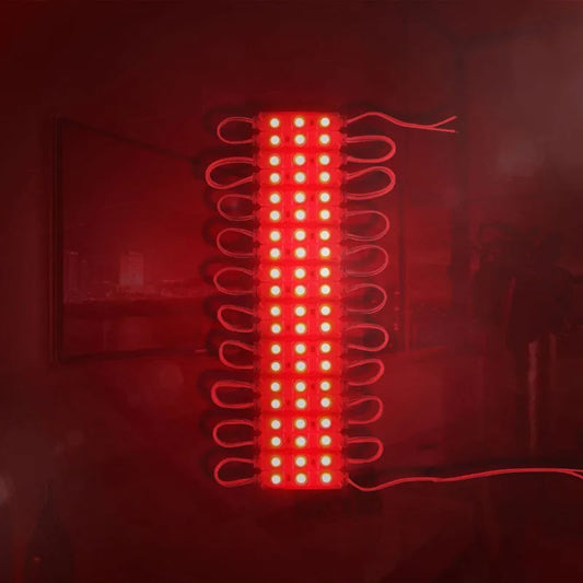LEDSone Modules LED SMD Rouge DC 12V – Étanches IP65, Lot de 10 ~2181