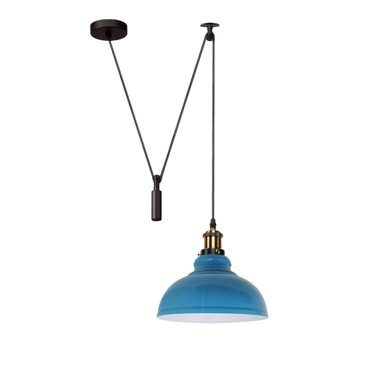 LEDSone Suspension à Poulie Industrielle E27 Câble 2m | Luminaire Hauteur Réglable ~2266