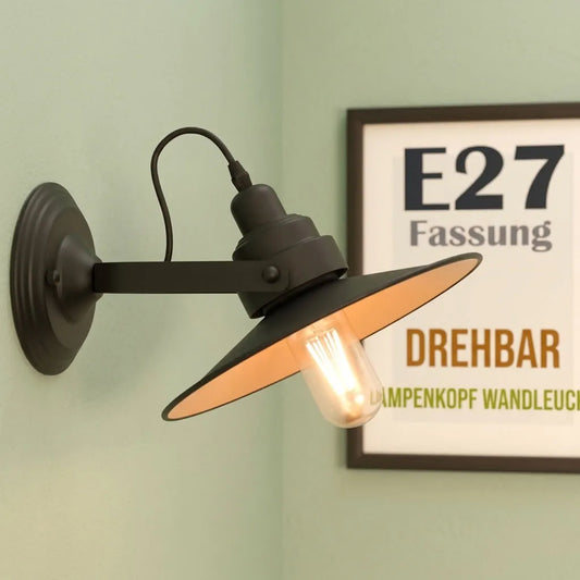 LEDSone Applique murale articulée vintage - industrielle réglable | Ø22 cm | E27 ~2336
