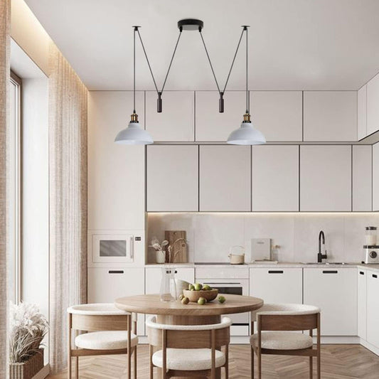 LEDSone Lampe suspension araignée Lustre 2 têtes Métal Blanc 29 cm ~1995