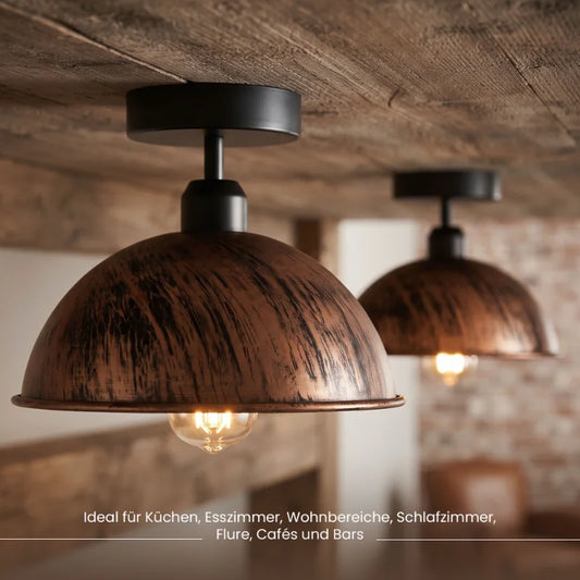 LEDSone Plafonnier Industrial Gastro adapté à toutes les hauteurs de plafond Forme en dôme ~2313