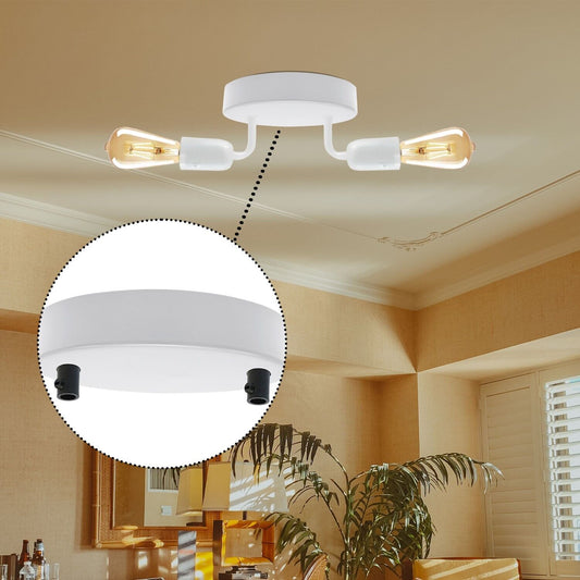 120mm Rosace Kit Plafond Métallique Cylindrique à 2 ~1511