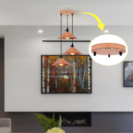 LEDSone 200mm Kit rosace Cylindrique en métal à 3 trous ~1514