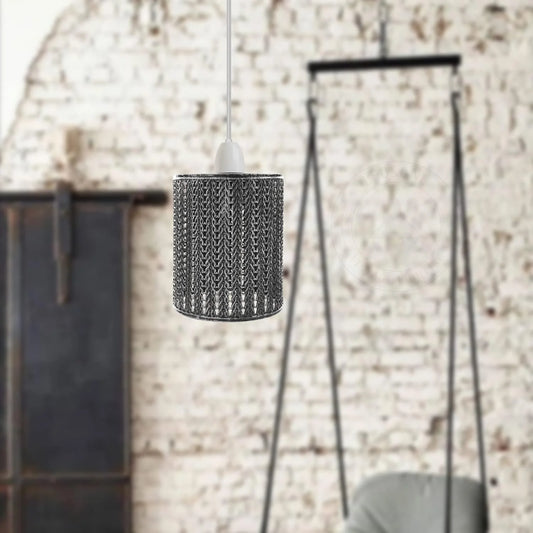 LEDSone Abat-jour Industriel Cage Métal Salon Loft Chic Durable Suspension Facile ~1819