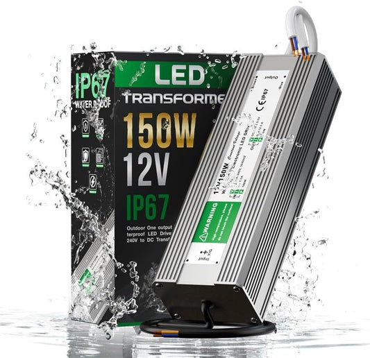 Transformateur d'alimentation LED IP67 étanche DC 12V 150W conducteur LED ~1858