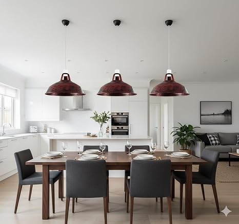 LEDSone Abat-jour suspension industriel rétro vintage plafond Ø300mm ~1520