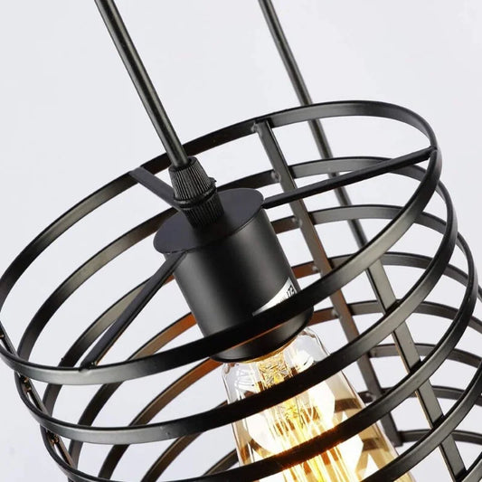 LEDSone Abat-Jour Cage Métal Industriel pour Suspension E27 ~1766