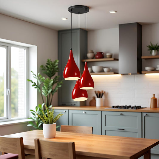 Suspension plafonnier suspension 3 têtes grappe déco ~1611