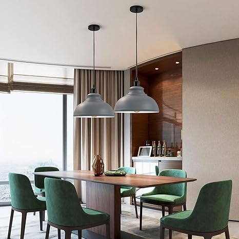 Suspension industrielle rétro LEDSone – Lustre vintage métal ~2050