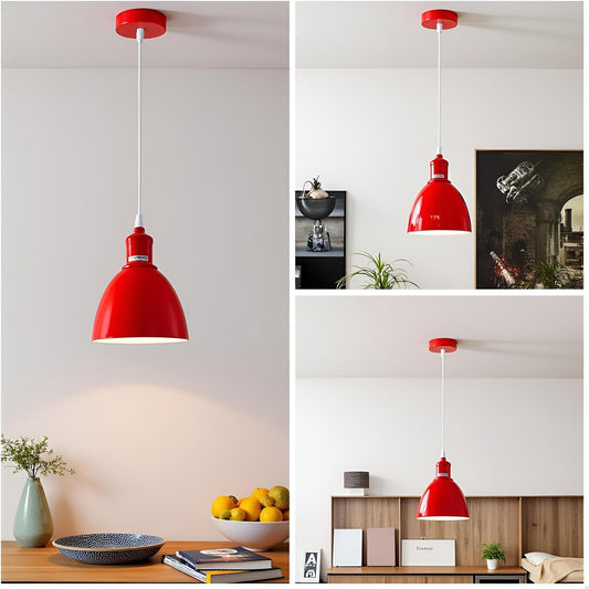LEDSone Suspension Luminaire Industrielle Métal 15cm E27 Câble Réglable ~2152