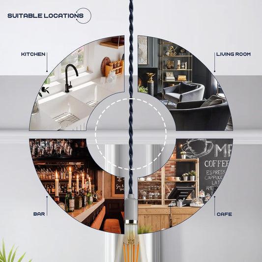 Câble en tissu tressé Vert italien torsadé à 2 conducteurs, câble d'éclairage électrique ~1555