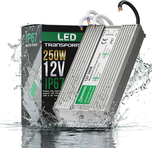 Transformateur LED Étanche IP67 250W DC12V – Alimentation Premium en Aluminium~1856
