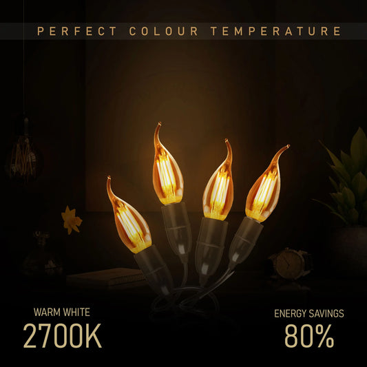 Ampoule LED E14 flamme C35 4W dimmable 2700K