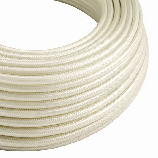 LEDSone Câble Électrique Rond en Tissu Ivoire 2x0.75mm pour Luminaire ~2208