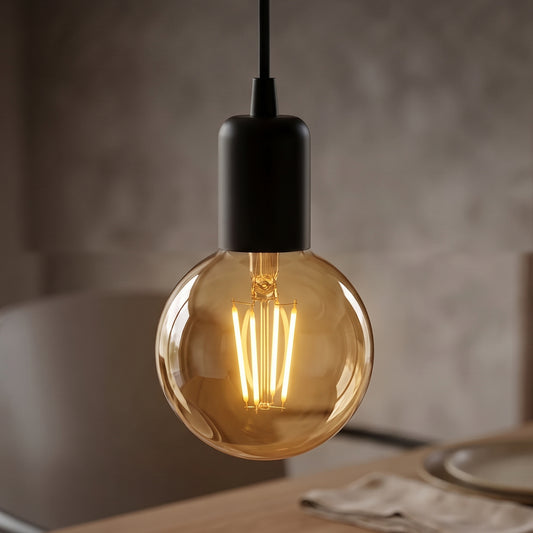 LEDSone Ampoule LED E27 G95 4W à Filament Vintage Dimmable – Globe Ambré ~2075