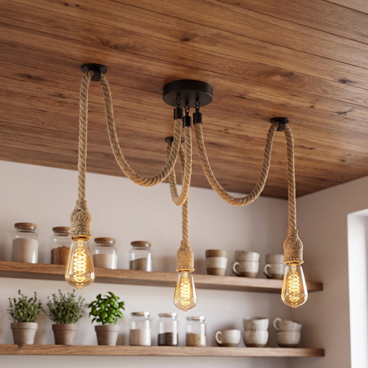 2m Octopus Suspension Corde D'araignée Luminaire E27 ~1507