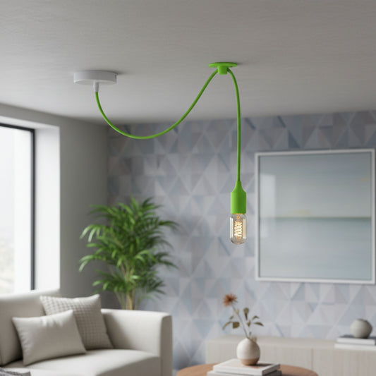 Raccord lumineux suspendu araignée réglable 1M/2M - Vert clair ~1618