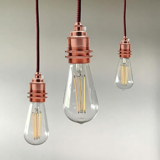 Douille E27 Edison en Métal – Support Ampoule pour Suspension