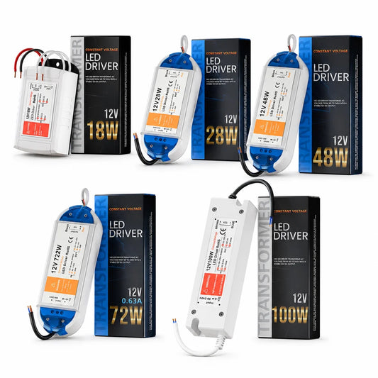 Driver LED 18W–100W DC 12V – Alimentation LED 220V vers 12V – Transformateur pour bandeau LED – LEDsone ~2129