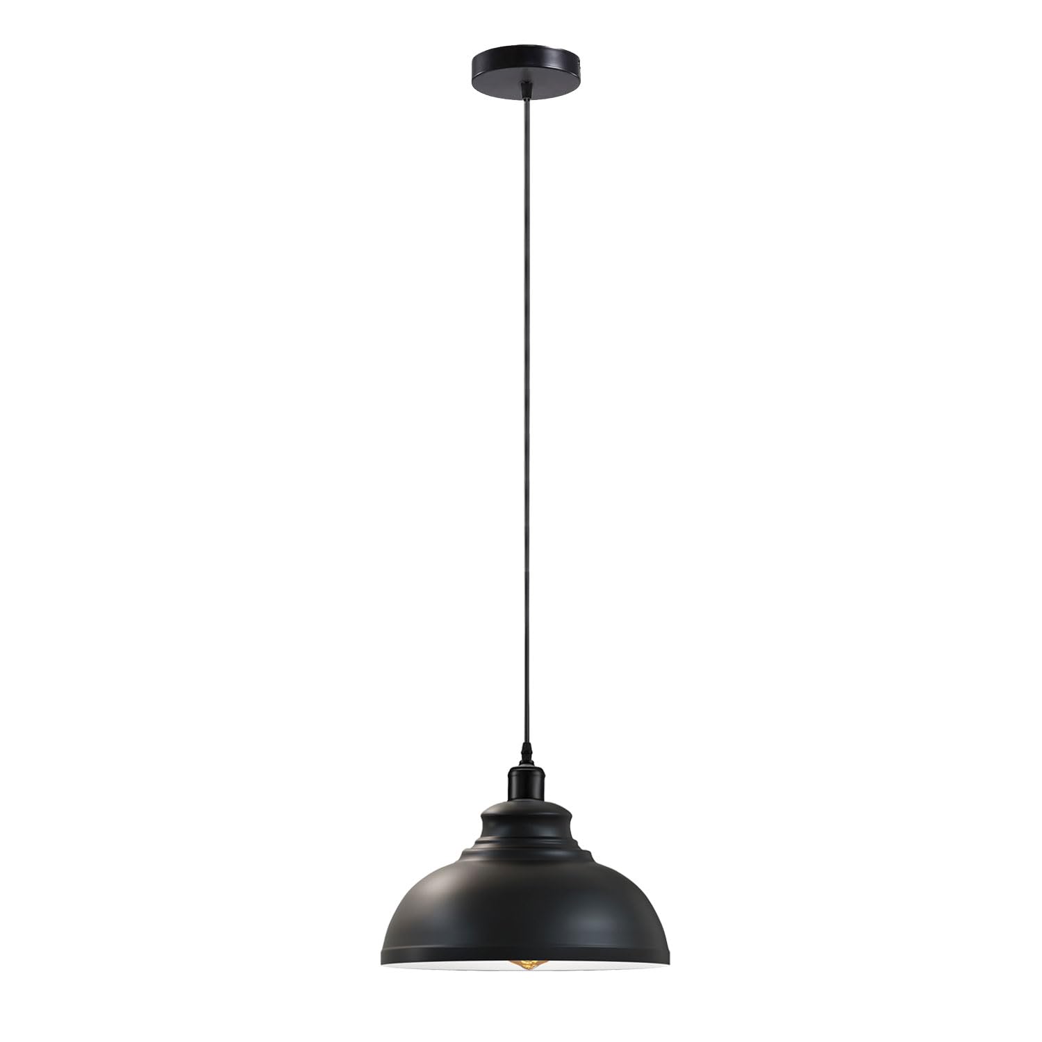 Luminaire suspendu de salle à manger noir intérieur blanc