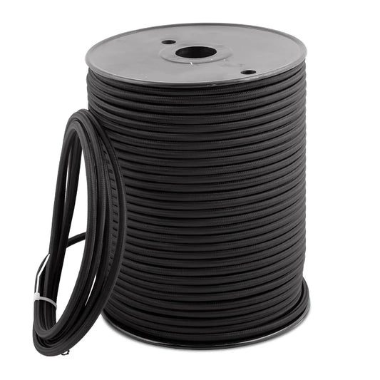 LEDSone Câble textile Noir Carbone brillant rond tissu 2 cœurs flexible 1m/5m/10m ~1798