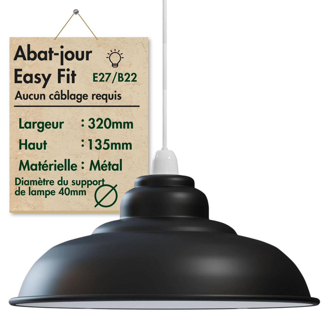 Suspension en métal noir
Suspension LED rétro noire
Suspension design noire
Suspension industrielle