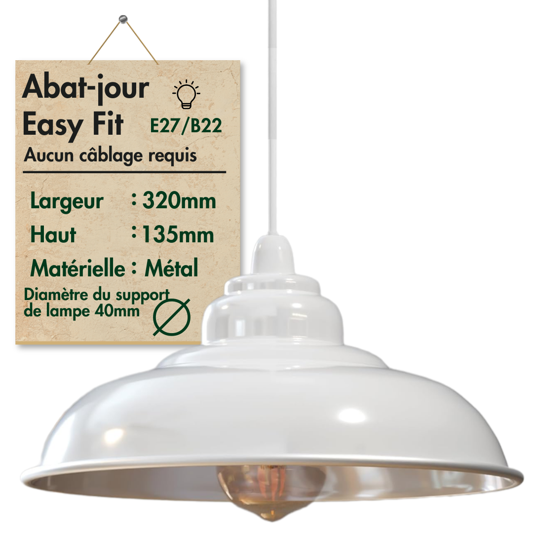 Suspension avec abat-jour blanc
Plafonnier avec abat-jour blanc