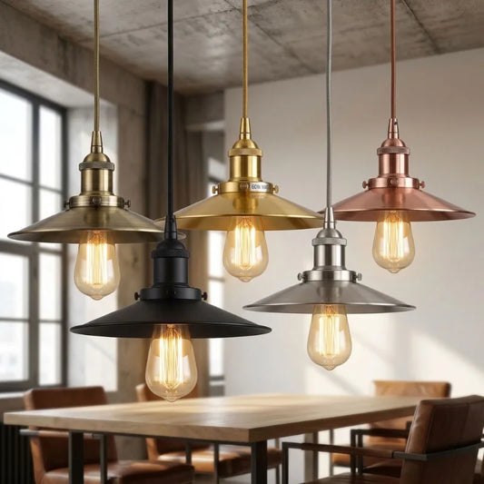 LEDSone Suspension Industrielle Métal Cône E27 pour Îlot Cuisine ~1608